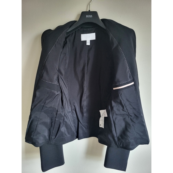 Brand New Hugo Boss Women's Janu Blazer, Stretch Wool, Black, Size 0 - Picture 2 of 4